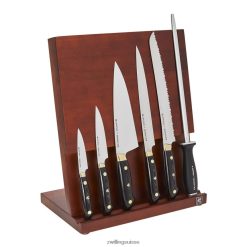 Zwilling bob Kramer carbon 2.0 7 pièces, jeu de blocs à couteaux, marron-noir HV28V248 coutellerie