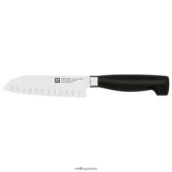 Zwilling couteau santoku quatre étoiles de 5,5 pouces à bord creux HV28V168 coutellerie