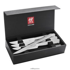 Zwilling Ensembles à steak Ensemble de 8 couteaux à steak Porterhouse en acier inoxydable dans une boîte de présentation noire HV28V9 coutellerie