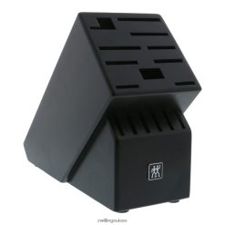 Zwilling frêne de stockage, bois d'hévéa, bloc à couteaux double noir vide HV28V247 coutellerie