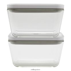 Zwilling fresh & save l / 2 pièces grand récipient sous vide, verre, gris HV28V495 cuisine