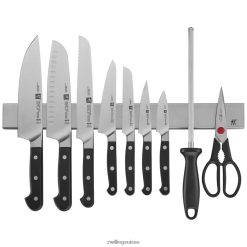 Zwilling pro 10 pièces, ensemble avec barre à couteaux magnétique en acier inoxydable de 17,5" HV28V396 coutellerie