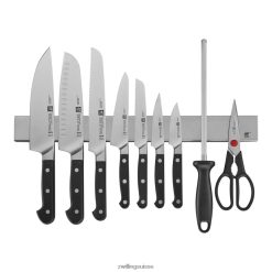 Zwilling pro 10 pièces, ensemble de blocs avec barre à couteaux magnétique en acier inoxydable de 17,5" HV28V262 coutellerie
