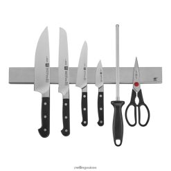 Zwilling pro 7 pièces, ensemble avec barre à couteaux magnétique en acier inoxydable de 17,5" HV28V40 coutellerie