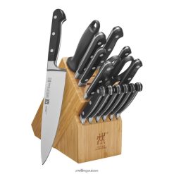 Zwilling professional s 16 pièces, jeu de blocs à couteaux, marron HV28V299 coutellerie