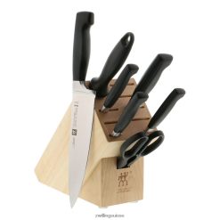 Zwilling quatre étoiles 8 pièces, ensemble de blocs de couteaux, naturel HV28V2 coutellerie