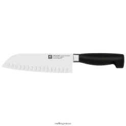 Zwilling Santoku quatre étoiles 7 pouces, bord creux HV28V37 coutellerie