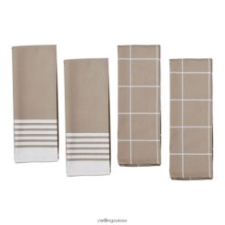 Zwilling serviettes set de torchons de cuisine, taupe HV28V83 coutellerie
