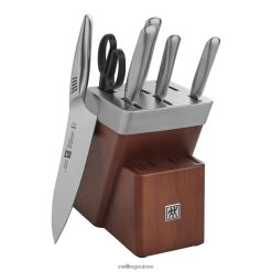 Zwilling twin fin ii 7 pièces, jeu de blocs auto-affûtants, marron HV28V397 coutellerie