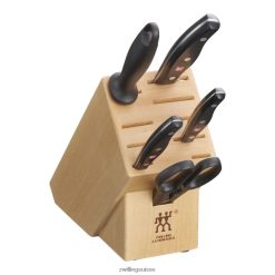 Zwilling Twin Signature 6 pièces, ensemble de blocs à couteaux, naturel HV28V258 coutellerie